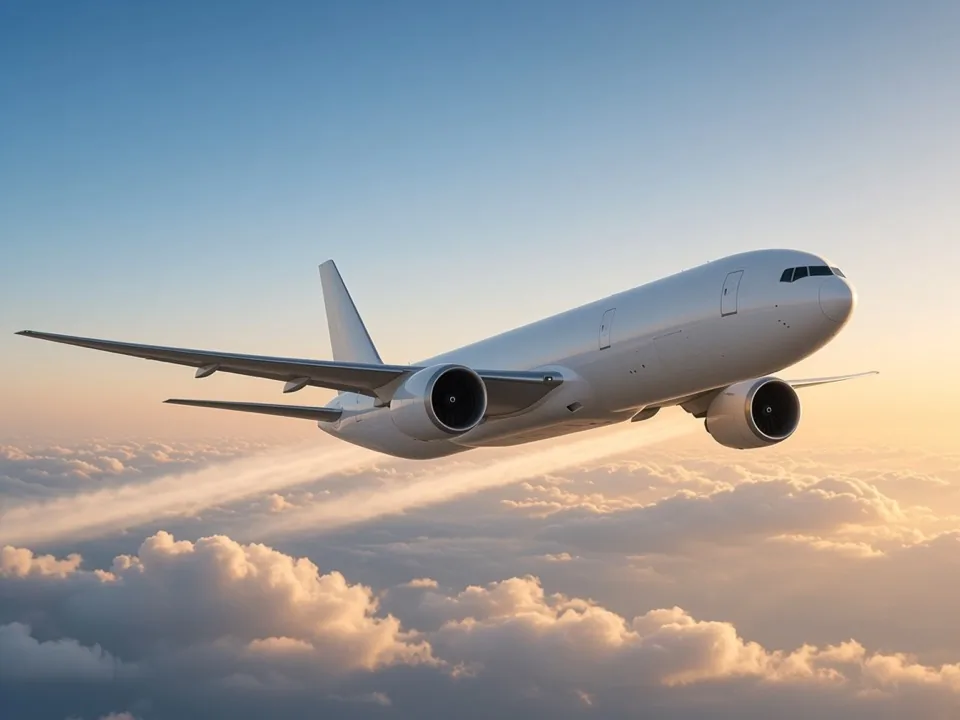 A cargo aircraft in flight